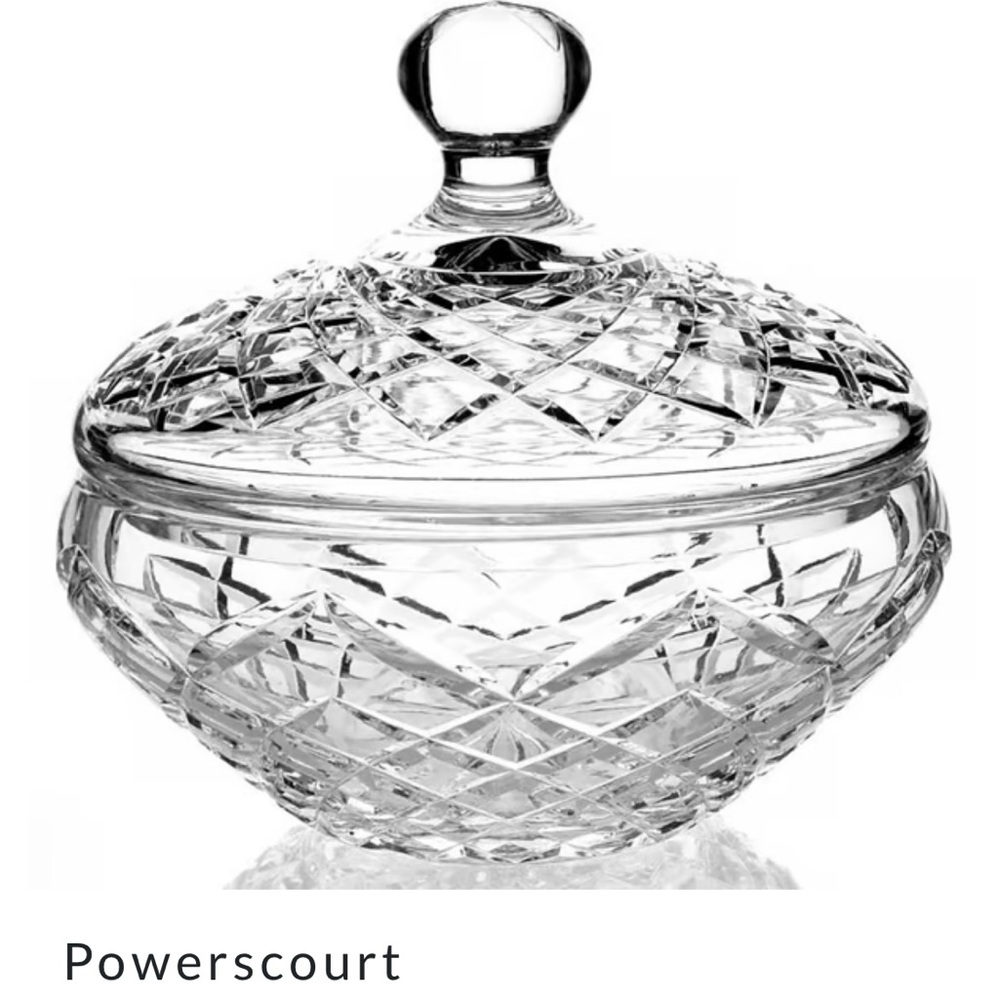 Waterford Powerscourt rare covered bowl